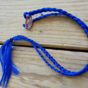 Blue Clip in Braids Hair Extension NEW